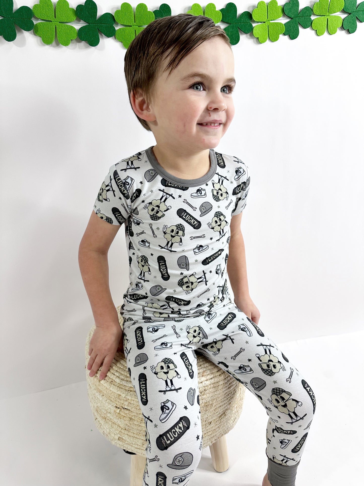 Lucky Dude Skateboard-2 Piece Pajamas