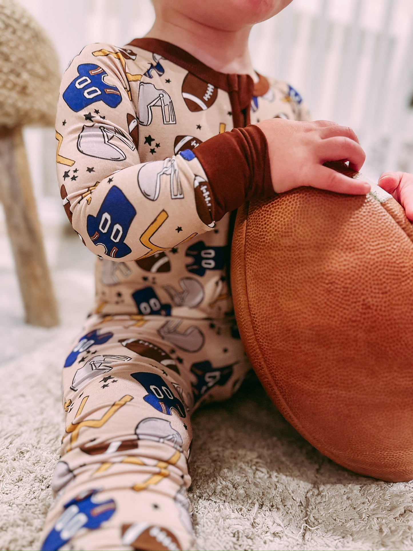 Game On Bamboo Zip Romper