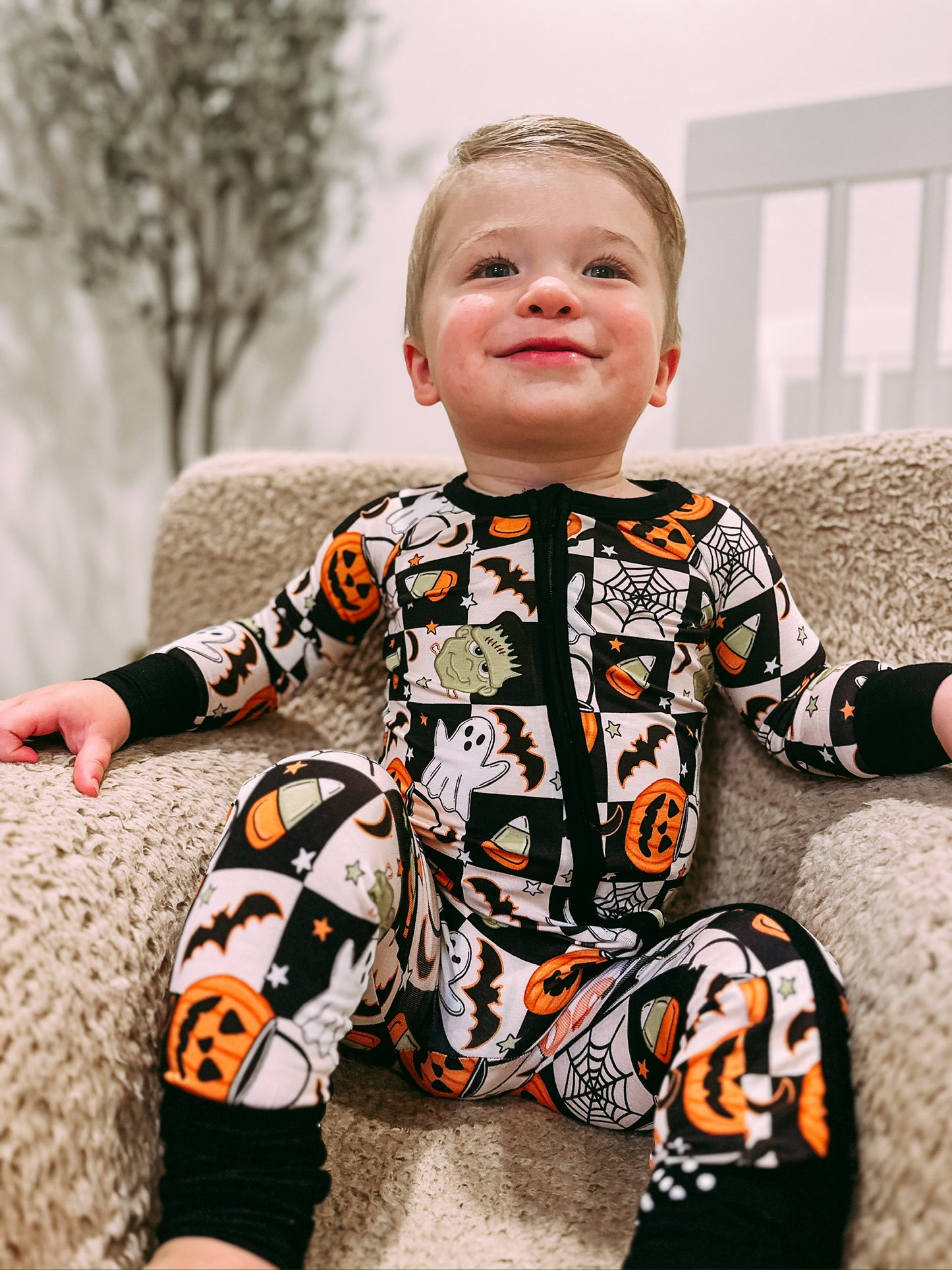 Trick Or Treat Bamboo Zip Romper