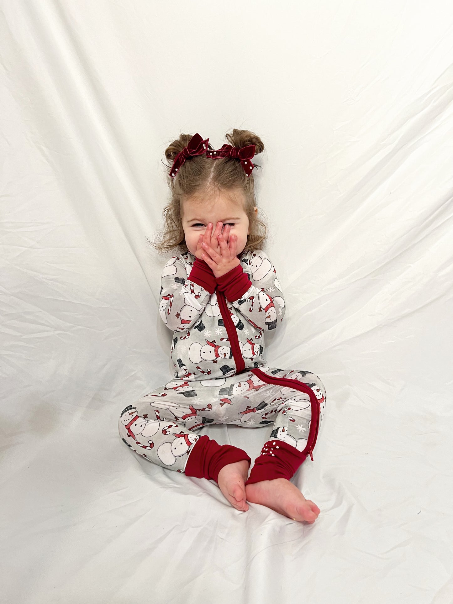 Snowman Snuggles Convertible Zip Romper