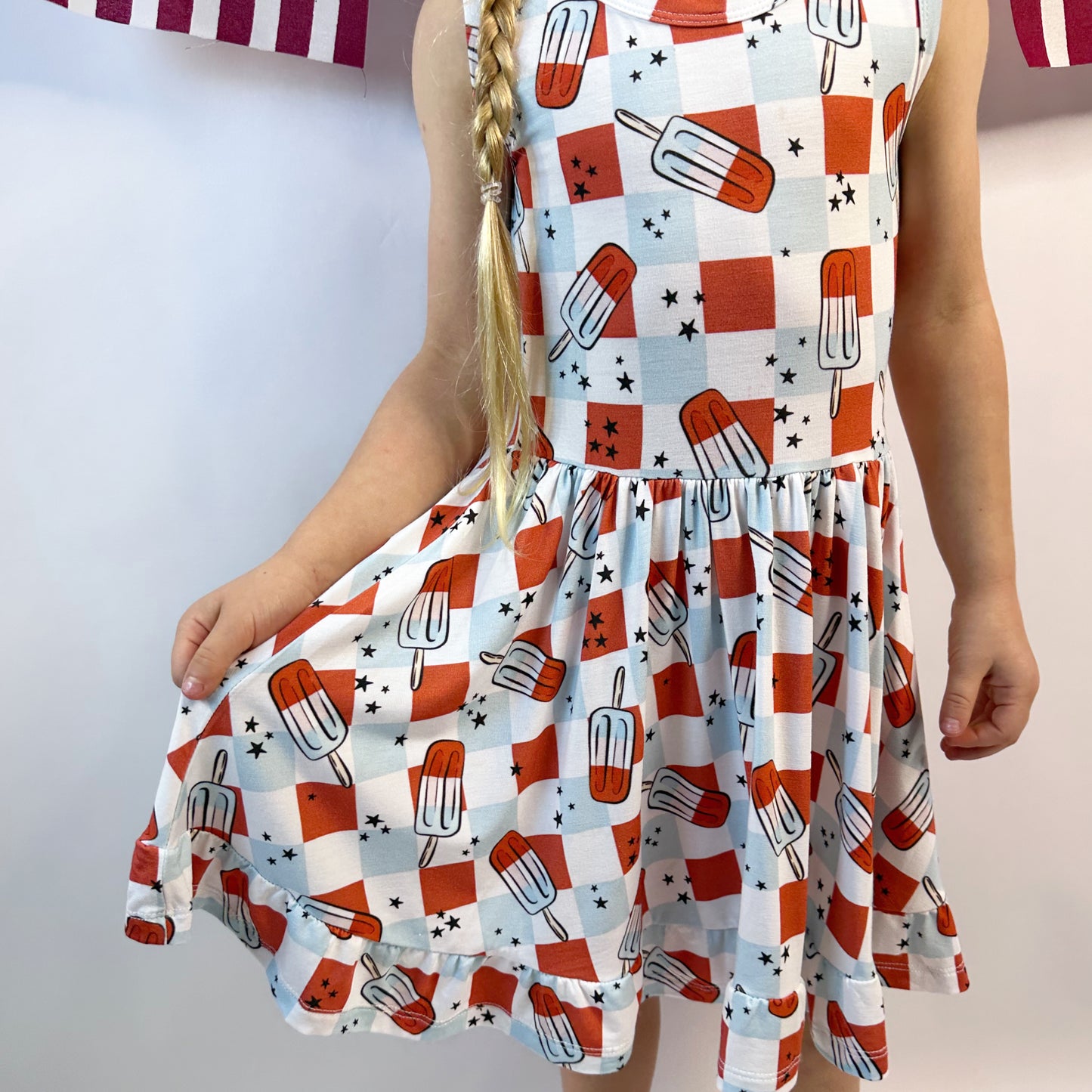 4th Of July Ruffle Dress