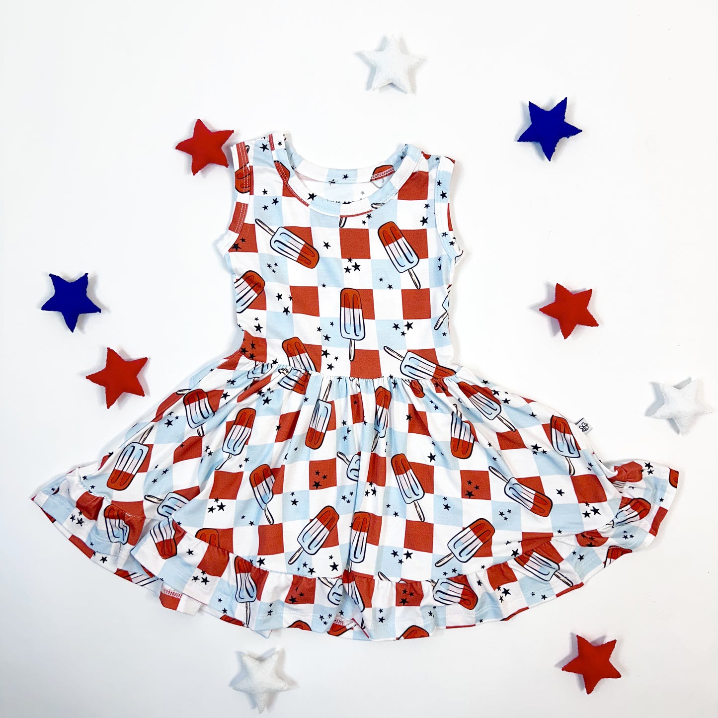 4th Of July Ruffle Dress