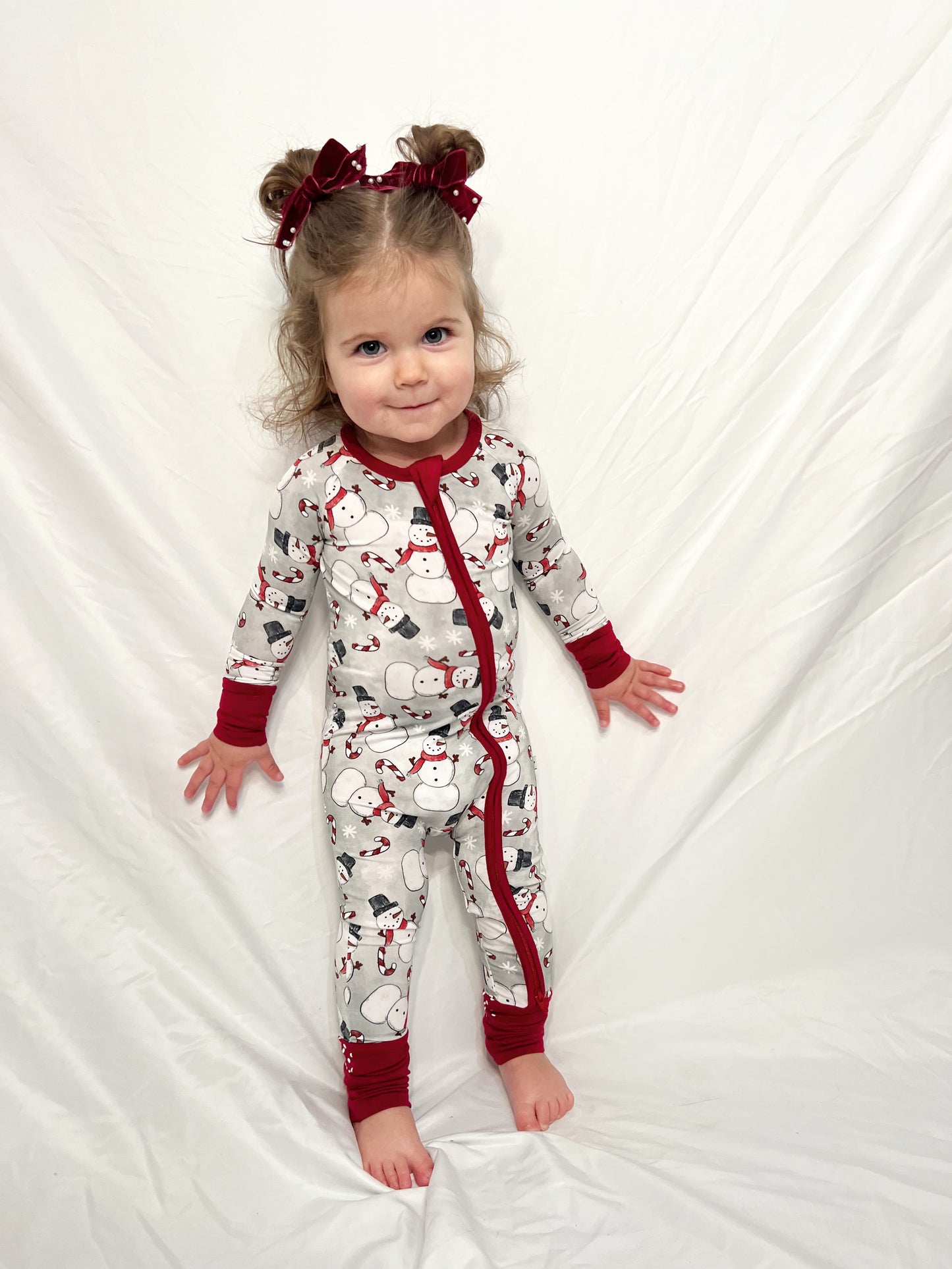 Snowman Snuggles Convertible Zip Romper