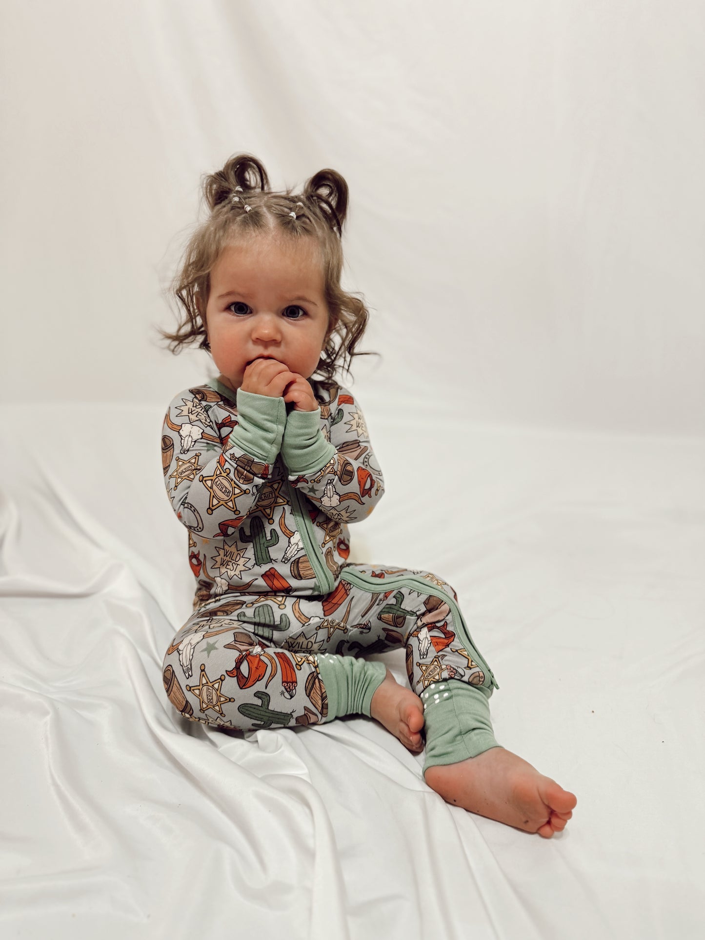 Western Bamboo Zip Romper
