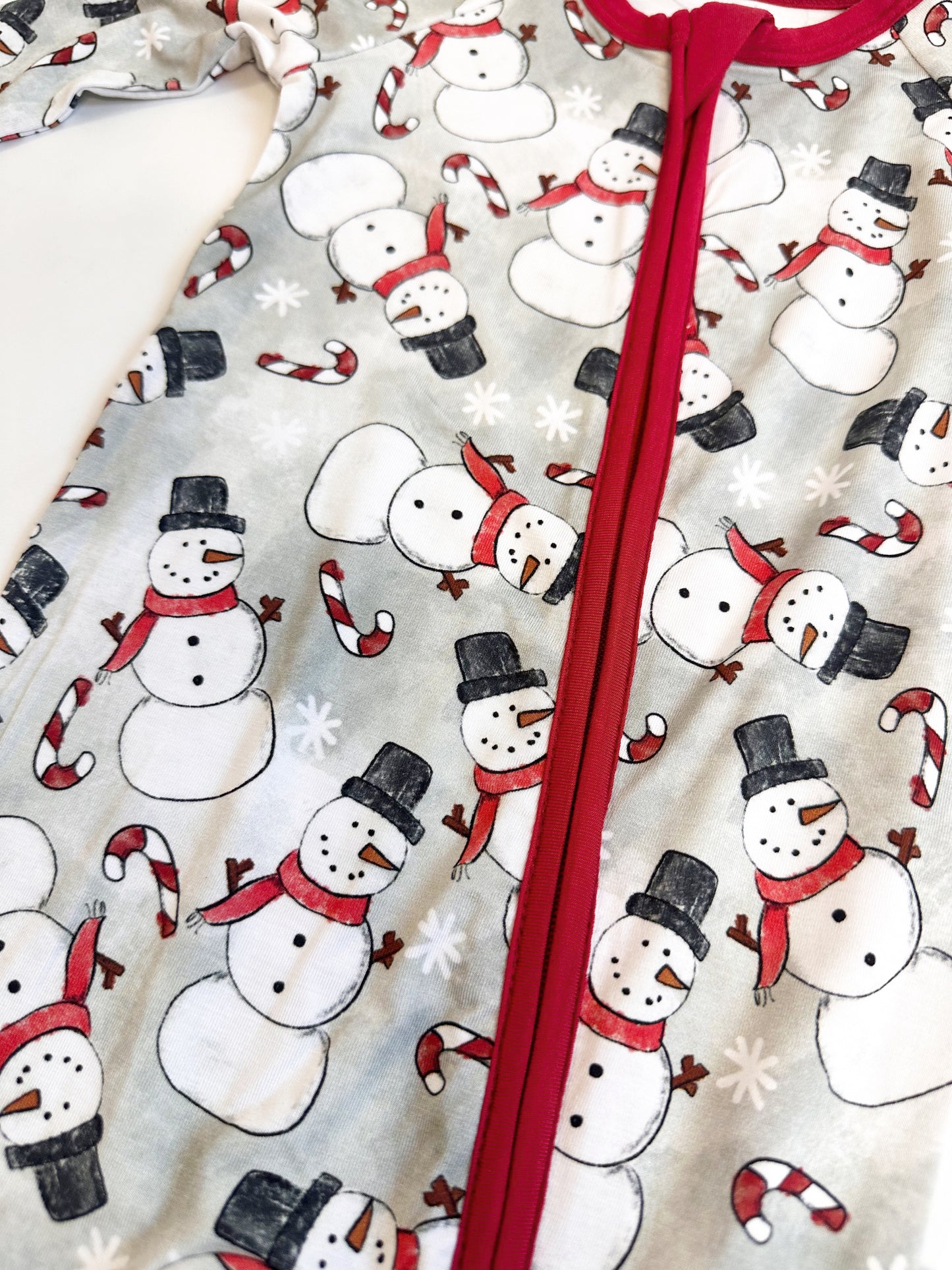 Snowman Snuggles Convertible Zip Romper