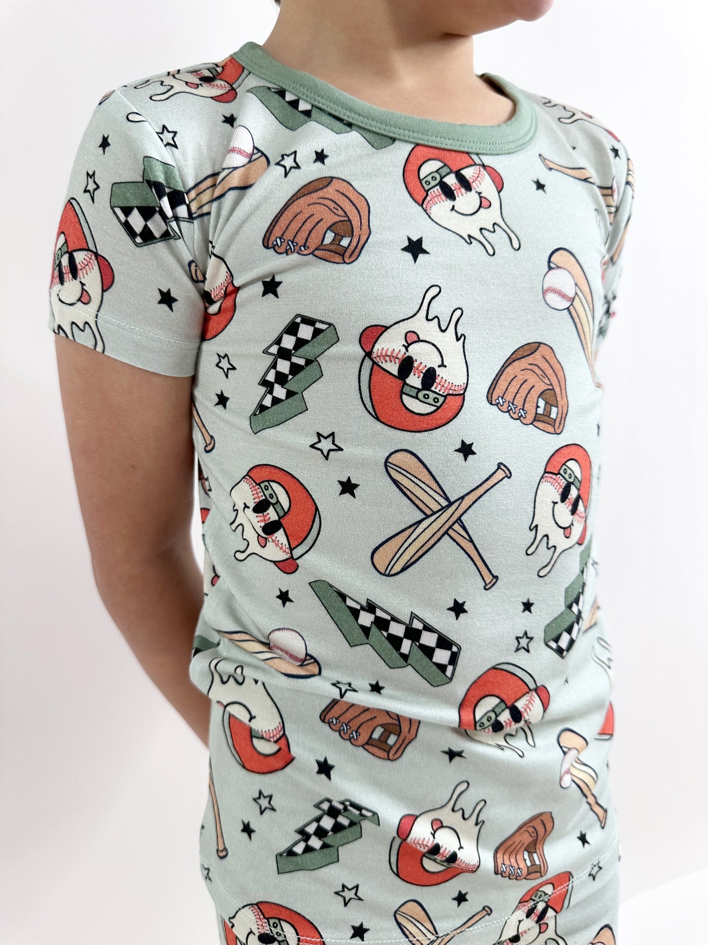 Smile Hey Batter Batter-2 Piece Pajama Set
