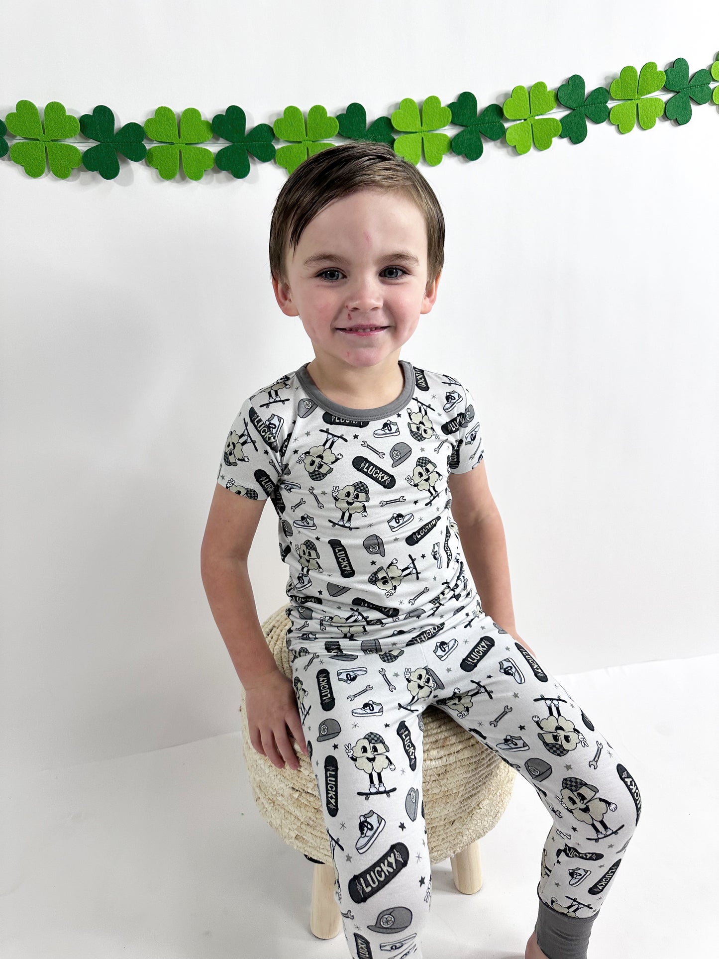Lucky Dude Skateboard-2 Piece Pajamas