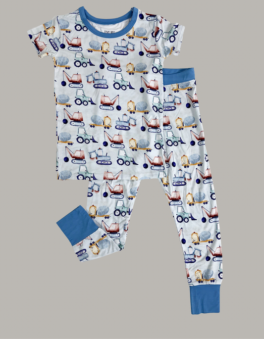 Construction Trucks-2 Piece Pajama Set