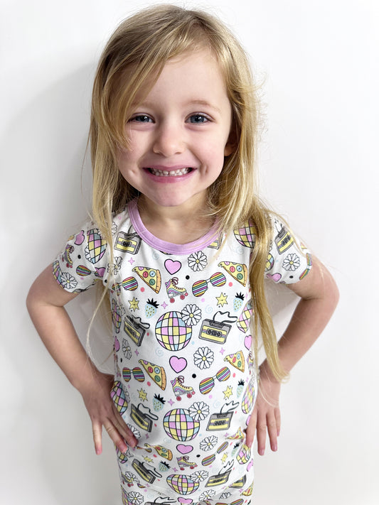 Disco Rollerskates-2 Piece Pajama Set
