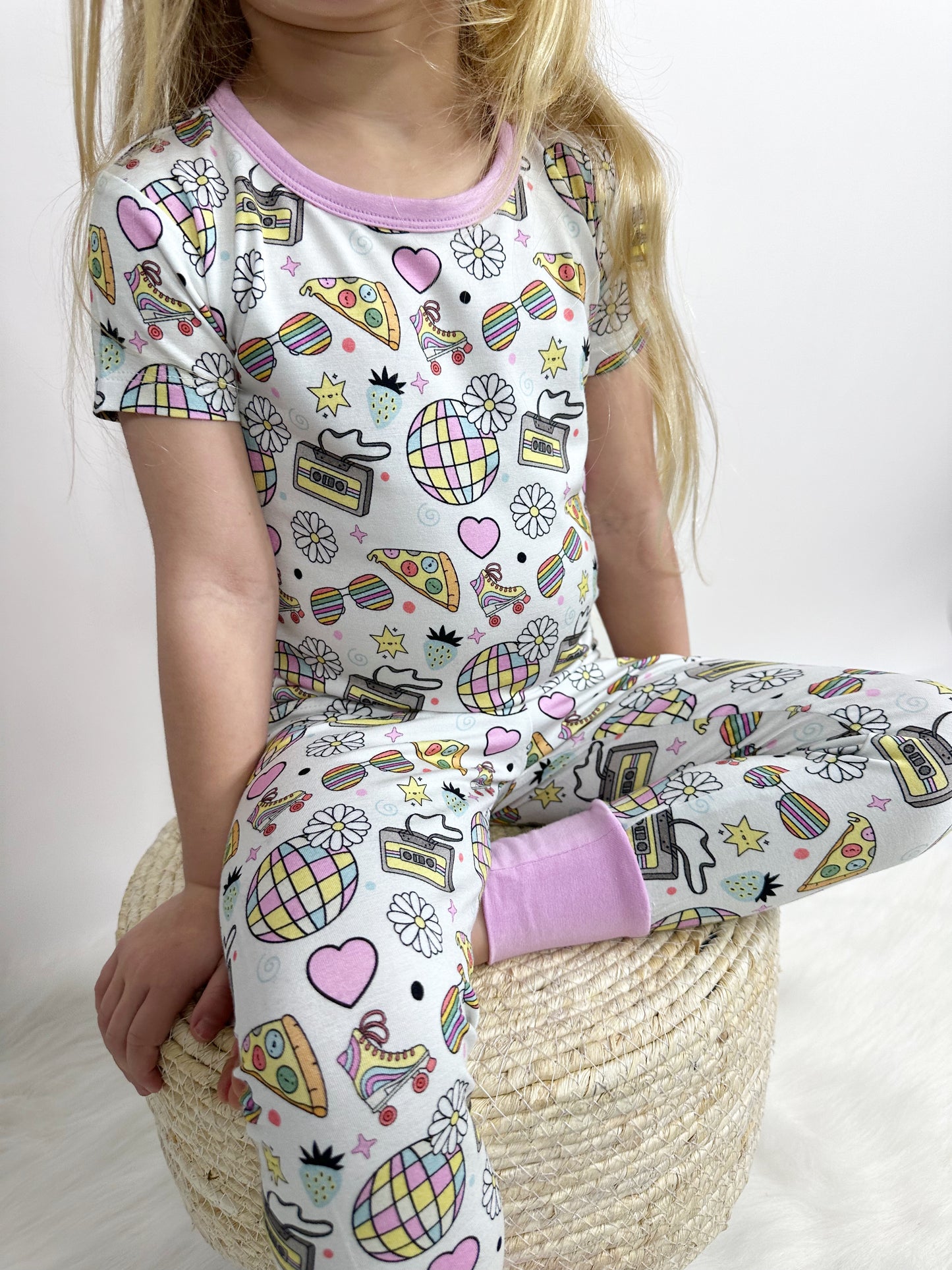 Disco Rollerskates-2 Piece Pajama Set