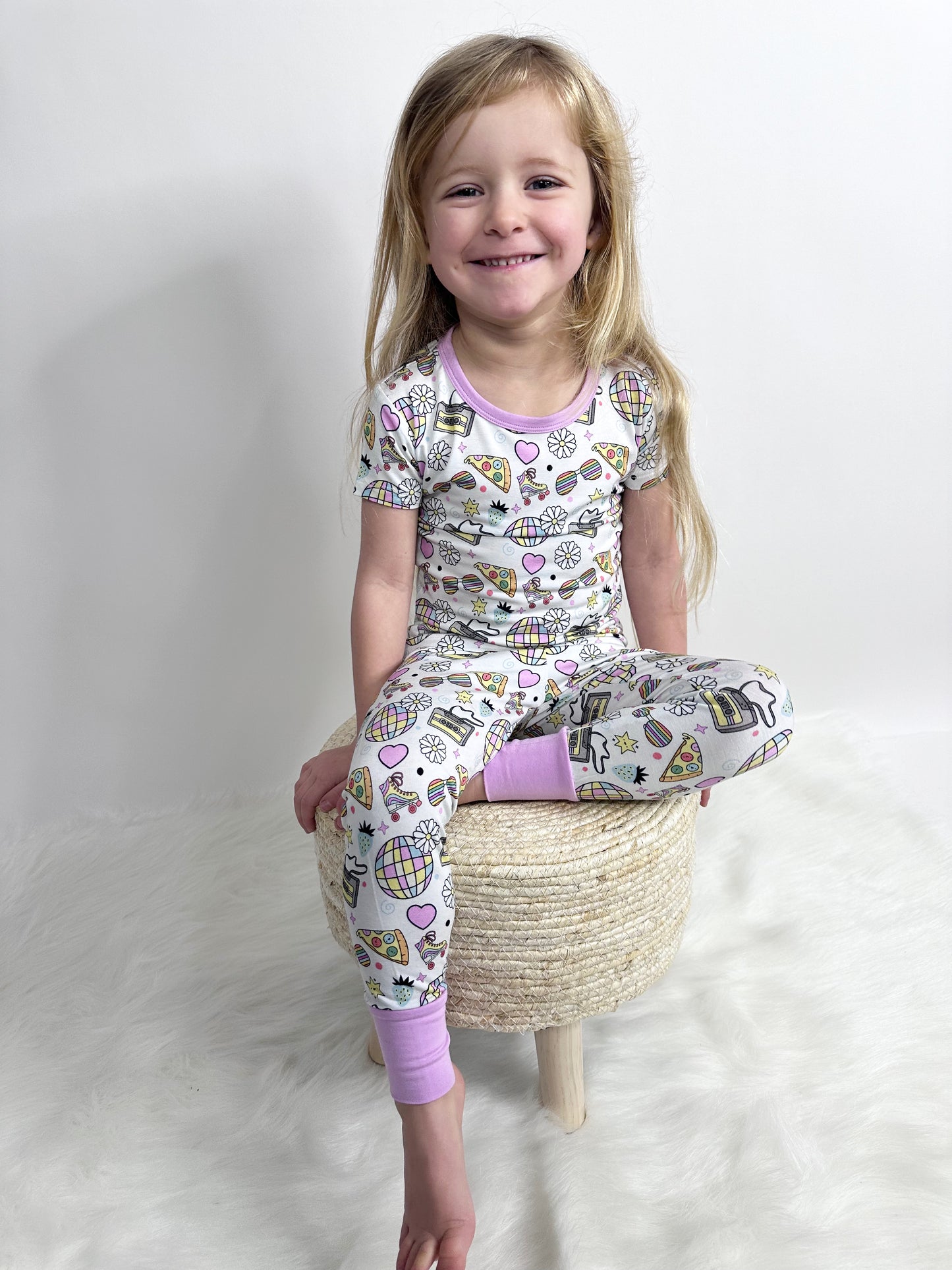Disco Rollerskates-2 Piece Pajama Set