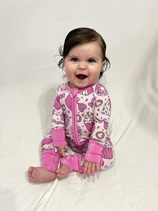 Sweet Treats-2 Way Convertible Zip Romper